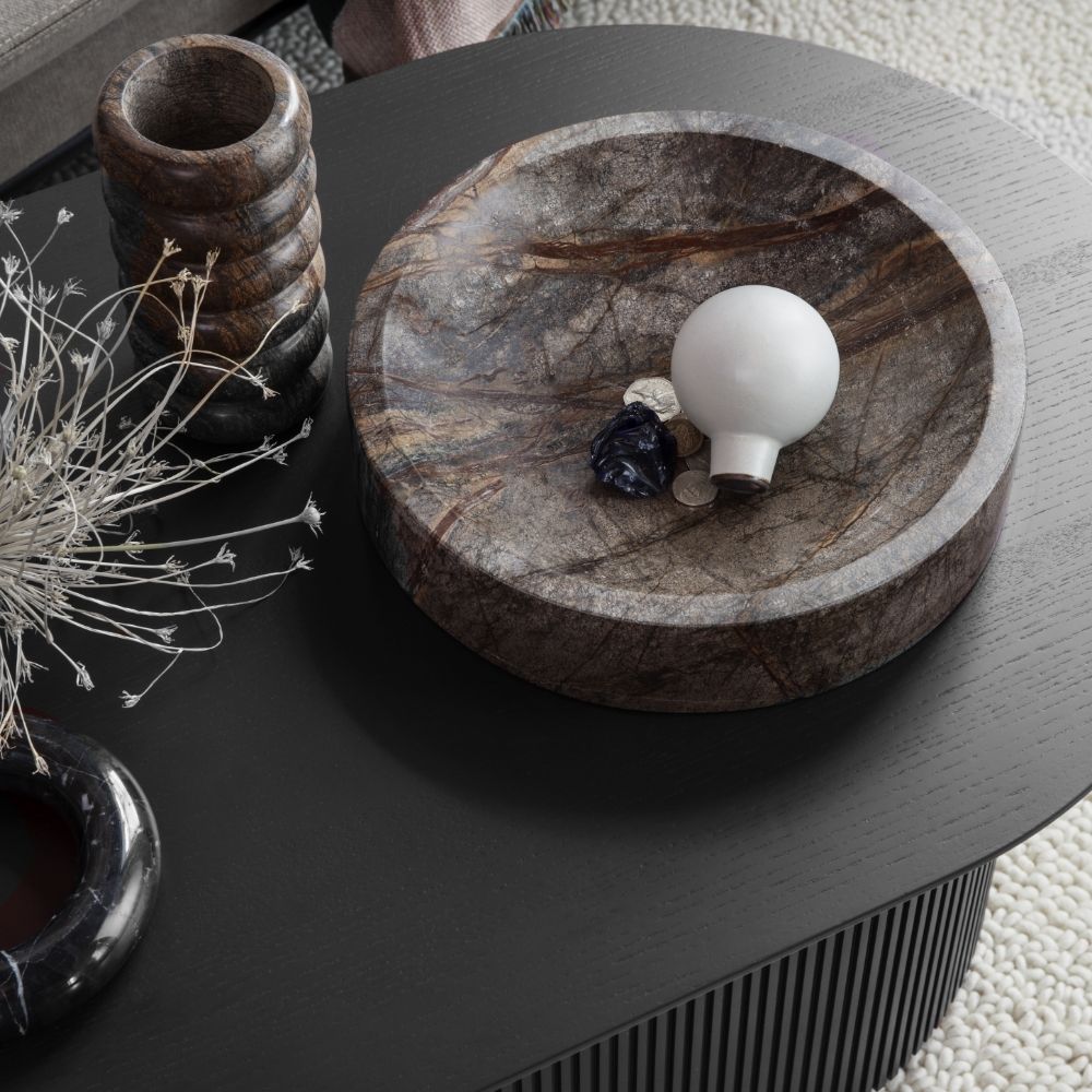 PODIA black coffee table with ash veneer