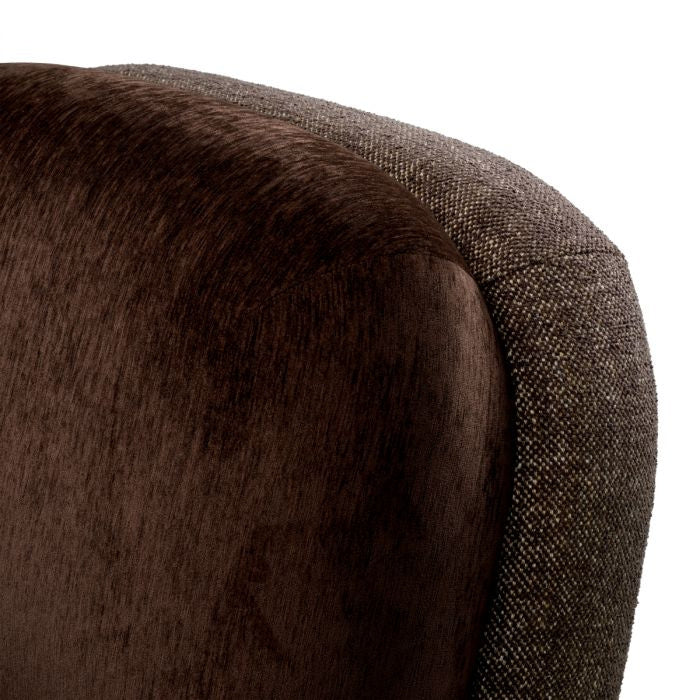 GALIANO Brown Swivel Armchair