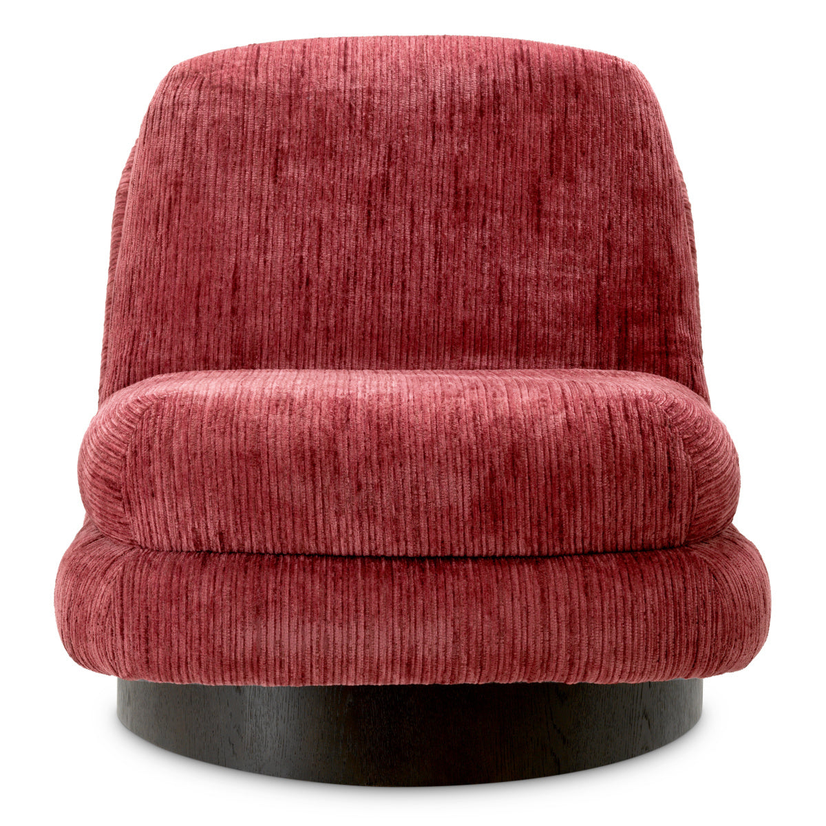 GALIANO Swivel Armchair in Muted Burgundy