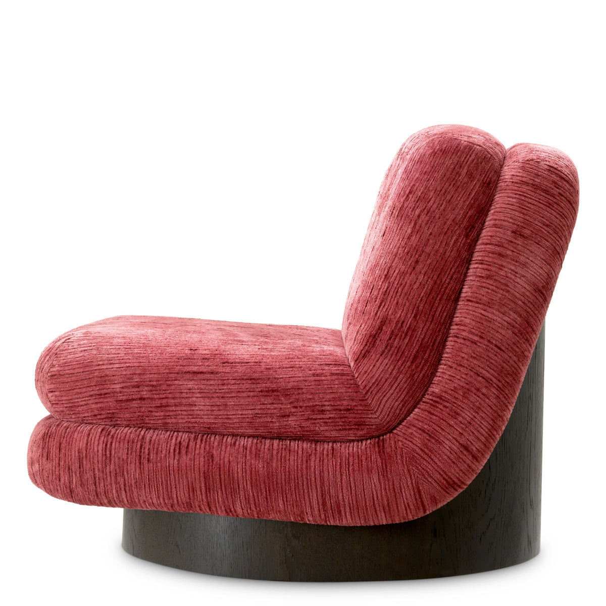 GALIANO Swivel Armchair in Muted Burgundy