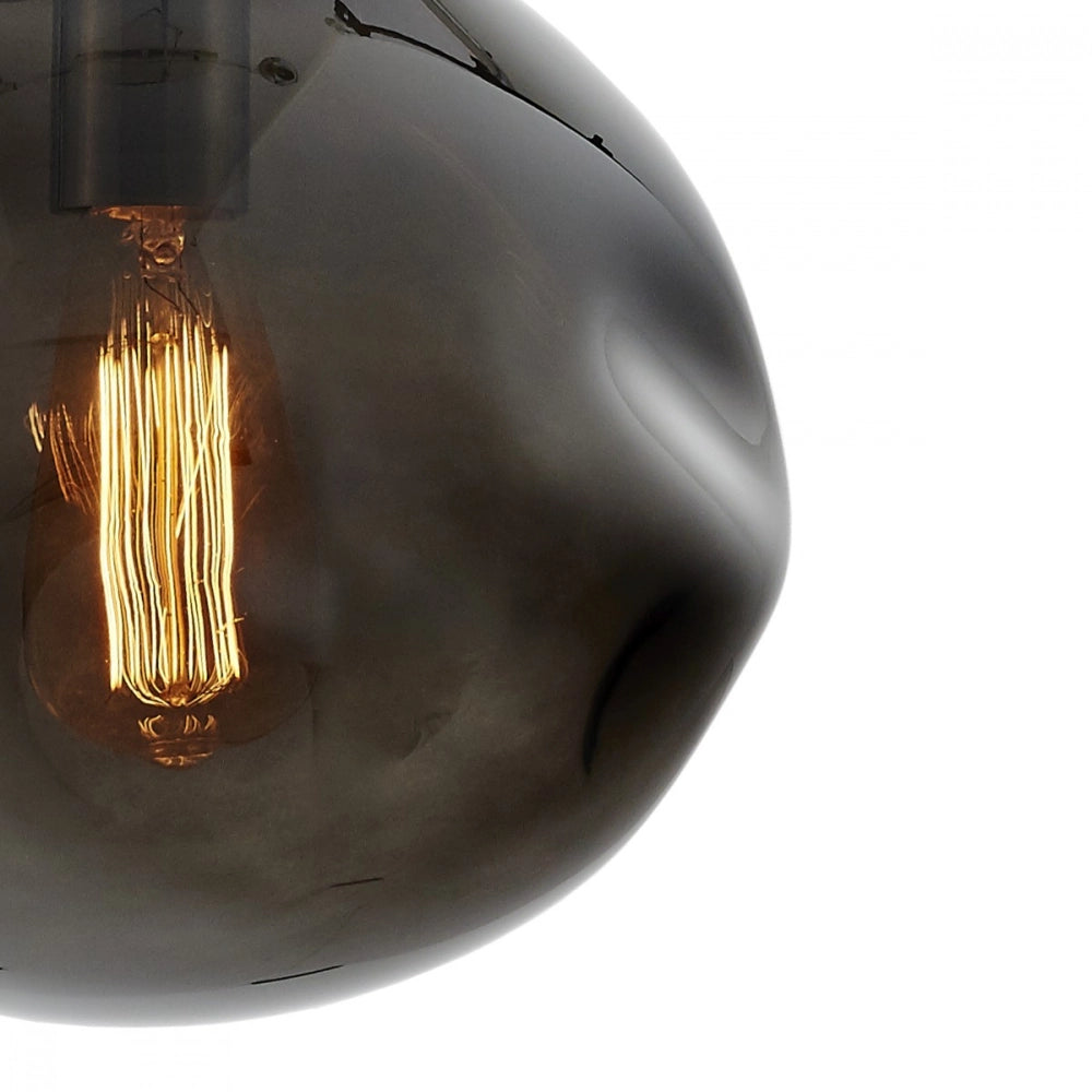 Pendelleuchte mit drei Punkten AVIA 3 rauchschwarz mit schwarzem Finish