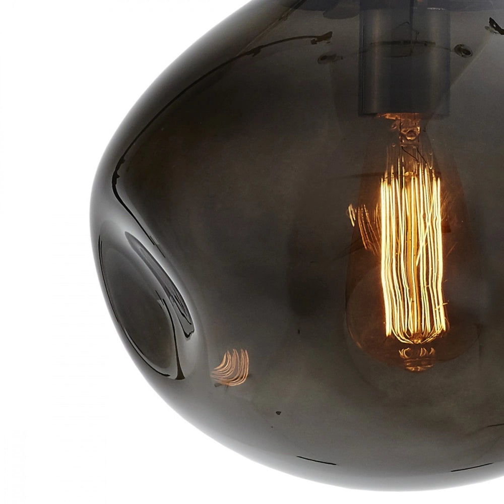 Pendelleuchte mit drei Punkten AVIA 3 rauchschwarz mit schwarzem Finish