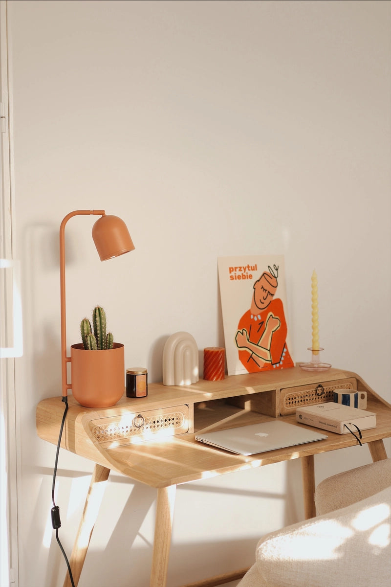BOTANICA WOOD desk lamp terracotta