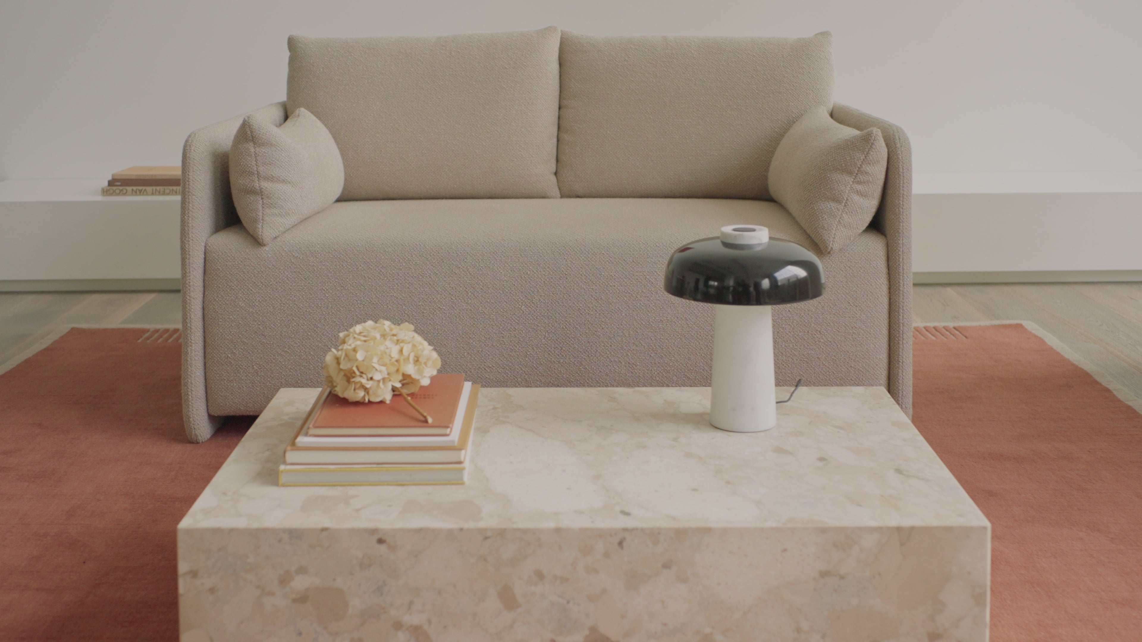 Sofa with sleeping function 3-seater light beige [Julia]
