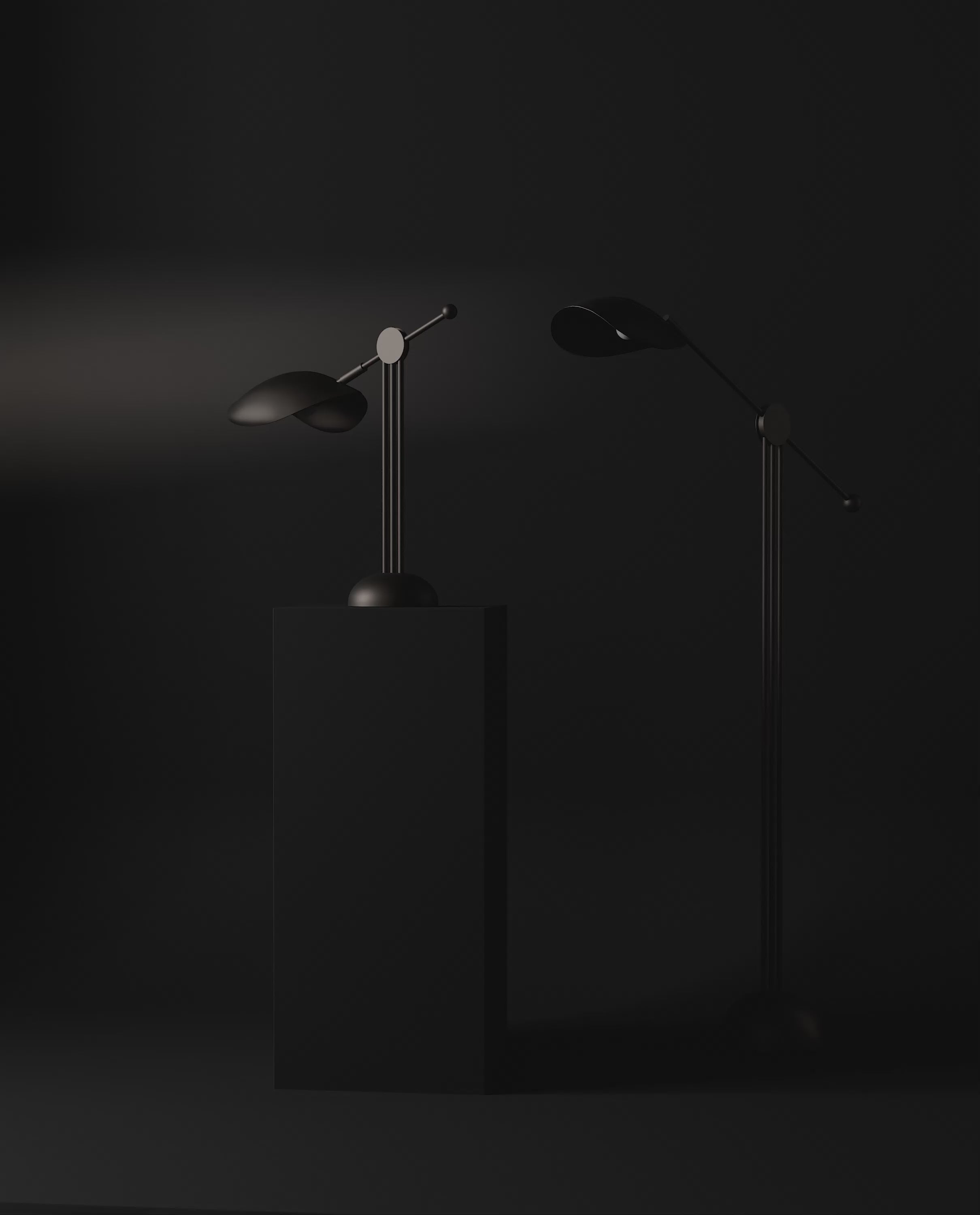 Schreibtischlampe STINGRAY braun
