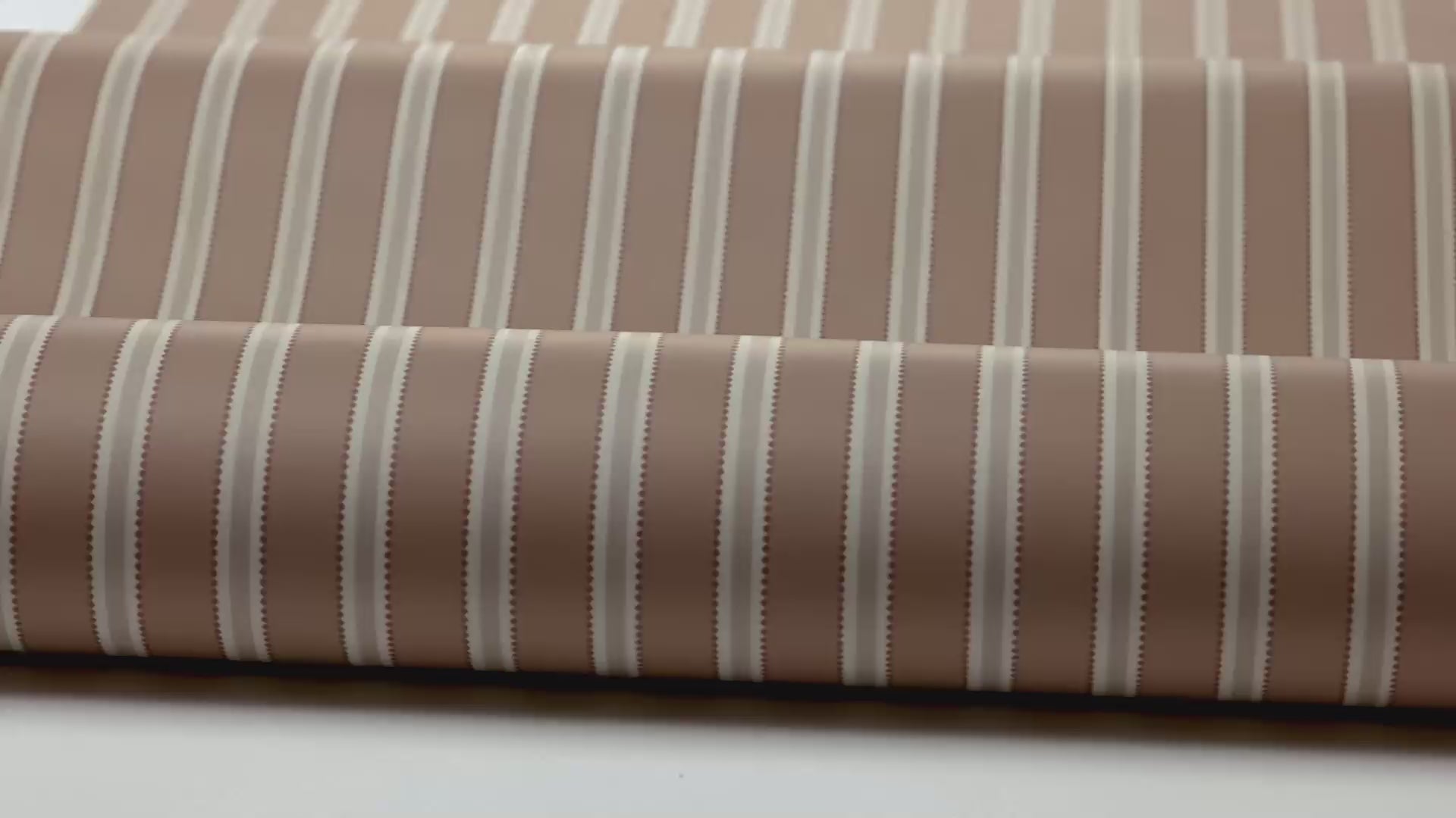 Tapete mit Streifen PÄRLRAND warmes Braun mit Beige