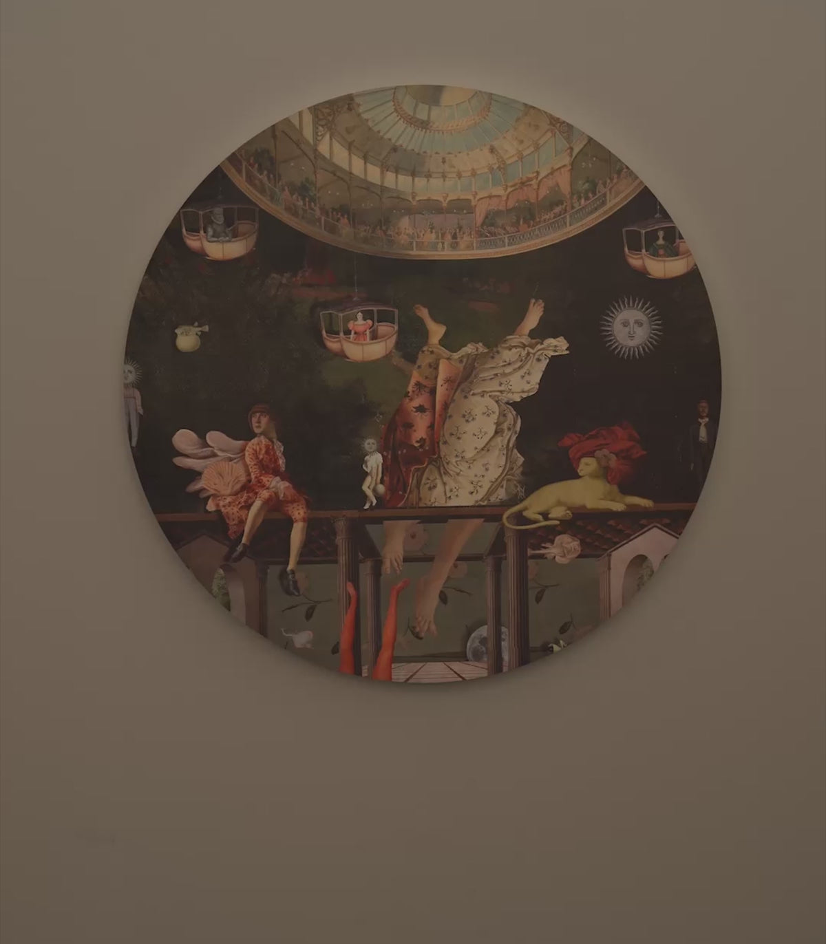 Wandleuchte DOTS LIGHTING - CAROUSEL grün mit Gold