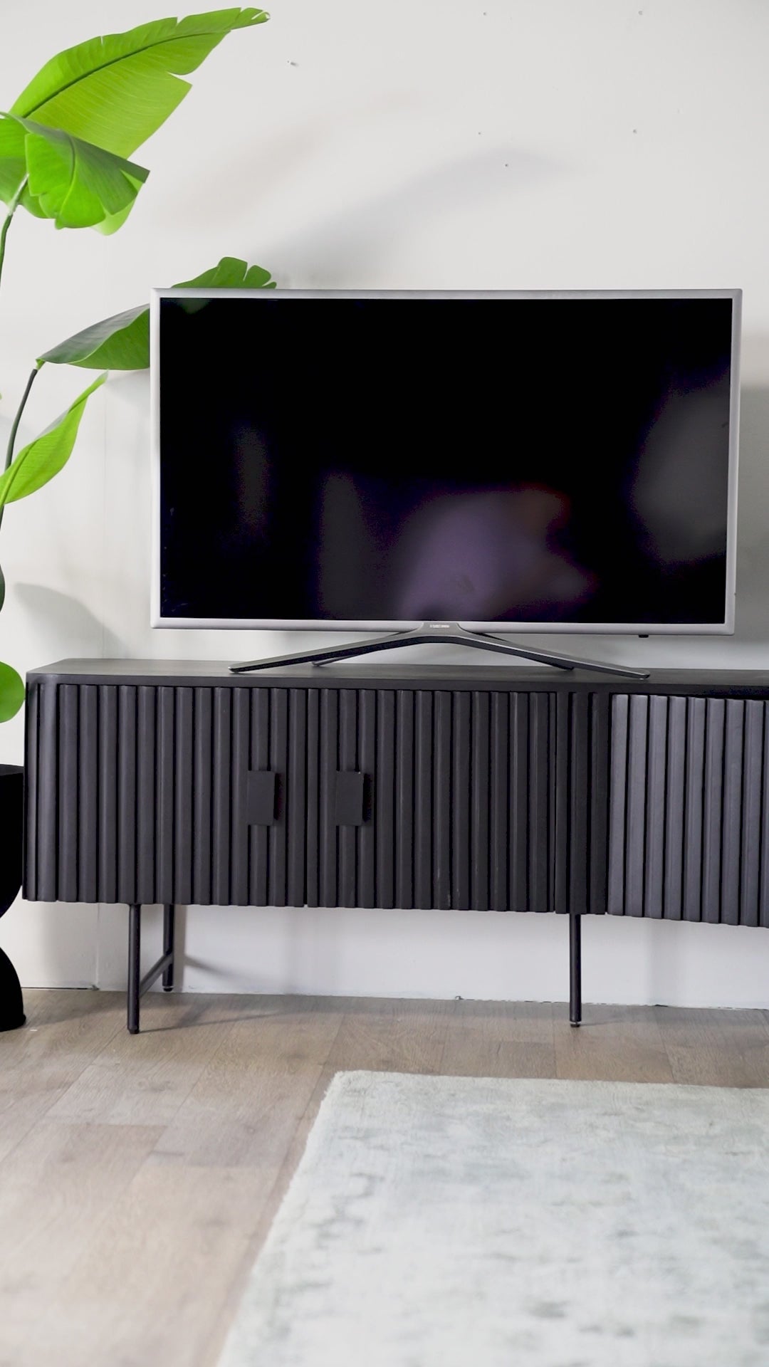 REMI TV cabinet black mango wood