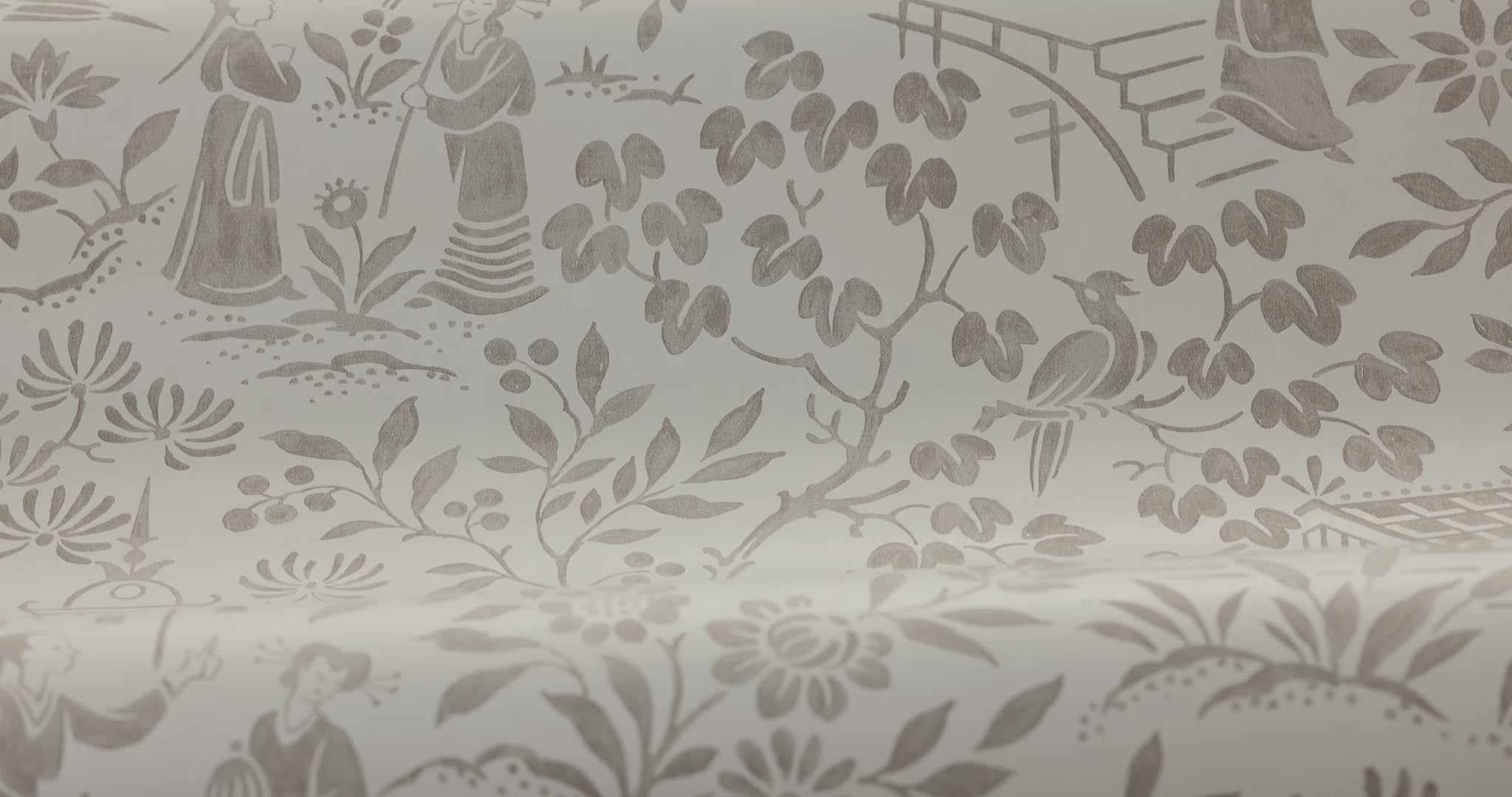 Vlies-Tapete mit orientalischem Motiv ORIENTAL GARDEN beige mit braunem