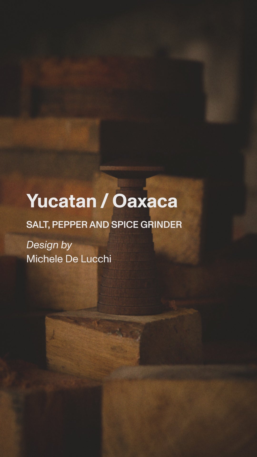 Gewürzmühle YUCATAN aus dunkelbraunem Holz
