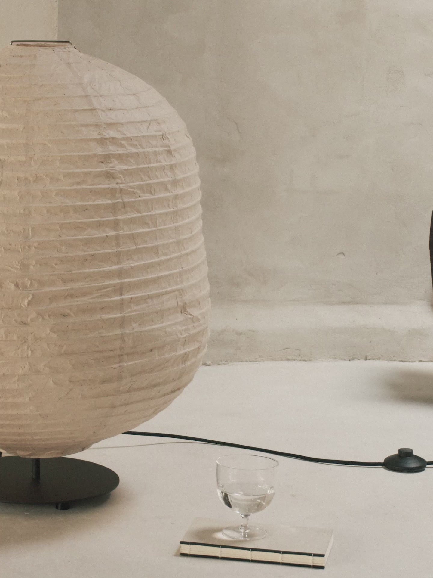 Muurbis niedriger Stofflampe Papier Washi