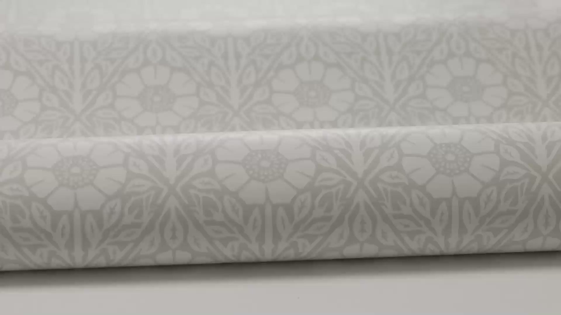 Tapete mit pflanzlichem Motiv in Blumen NYPONROS grau-beige mit Weiß