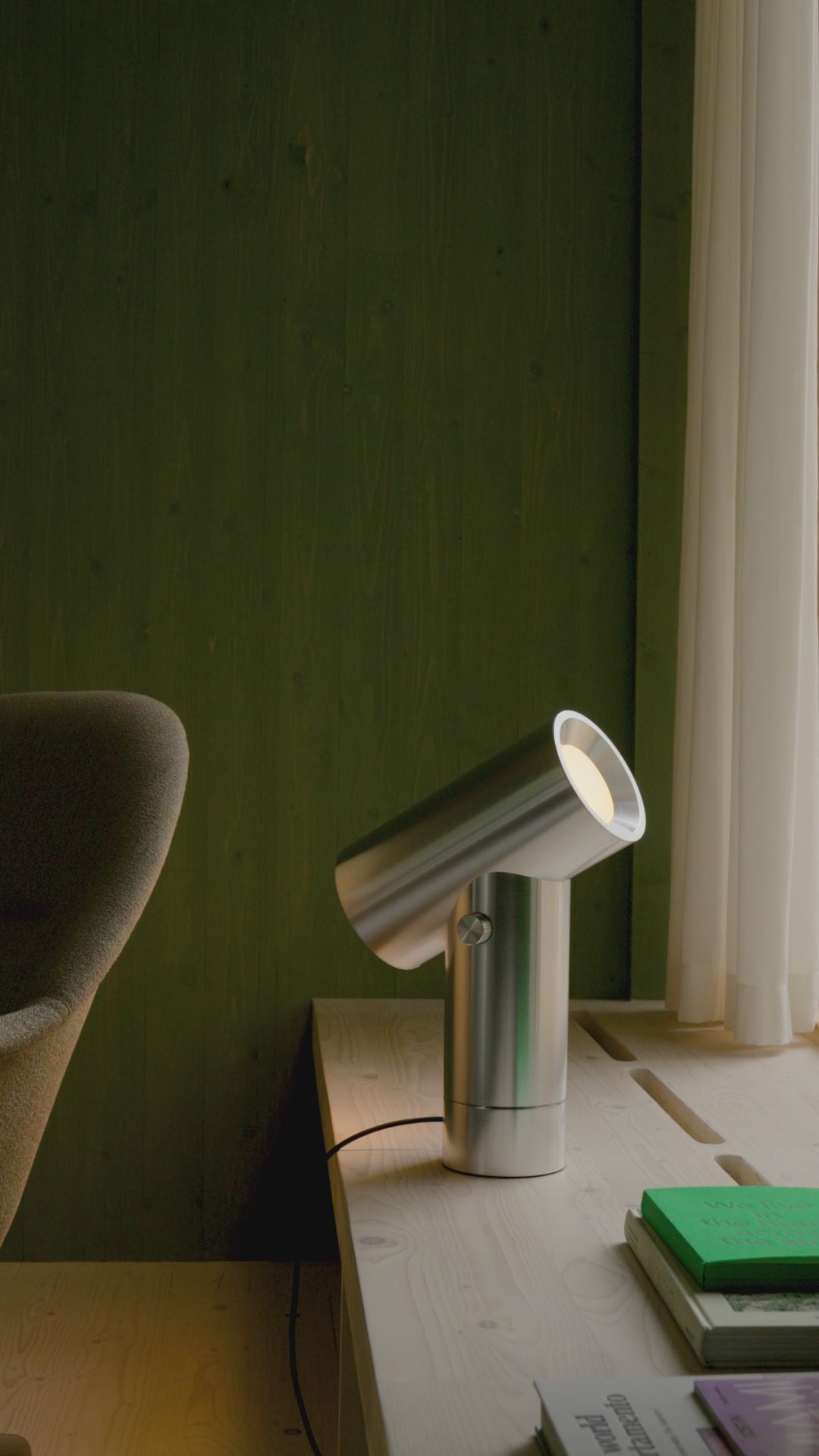 Tischlampe BEAM poliertes Aluminium