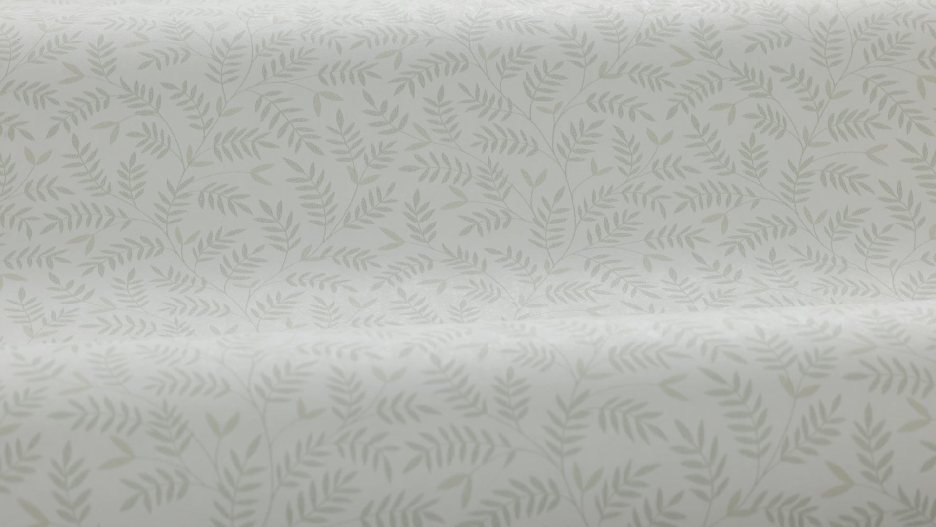 Vlies-Tapete mit pflanzlichem Muster OLOF in Weiß mit Grün