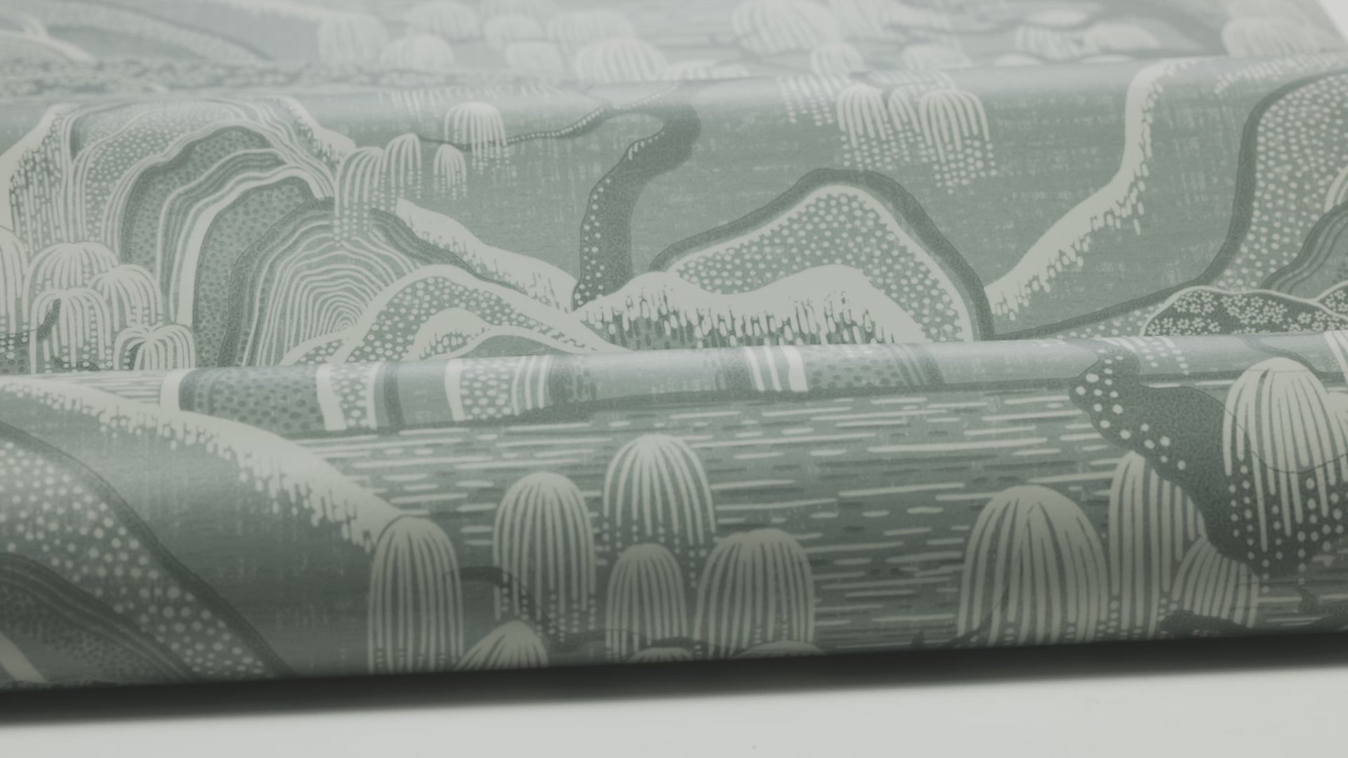 Vlies-Tapete mit Landschaft INDIGO GARDEN hellgrün