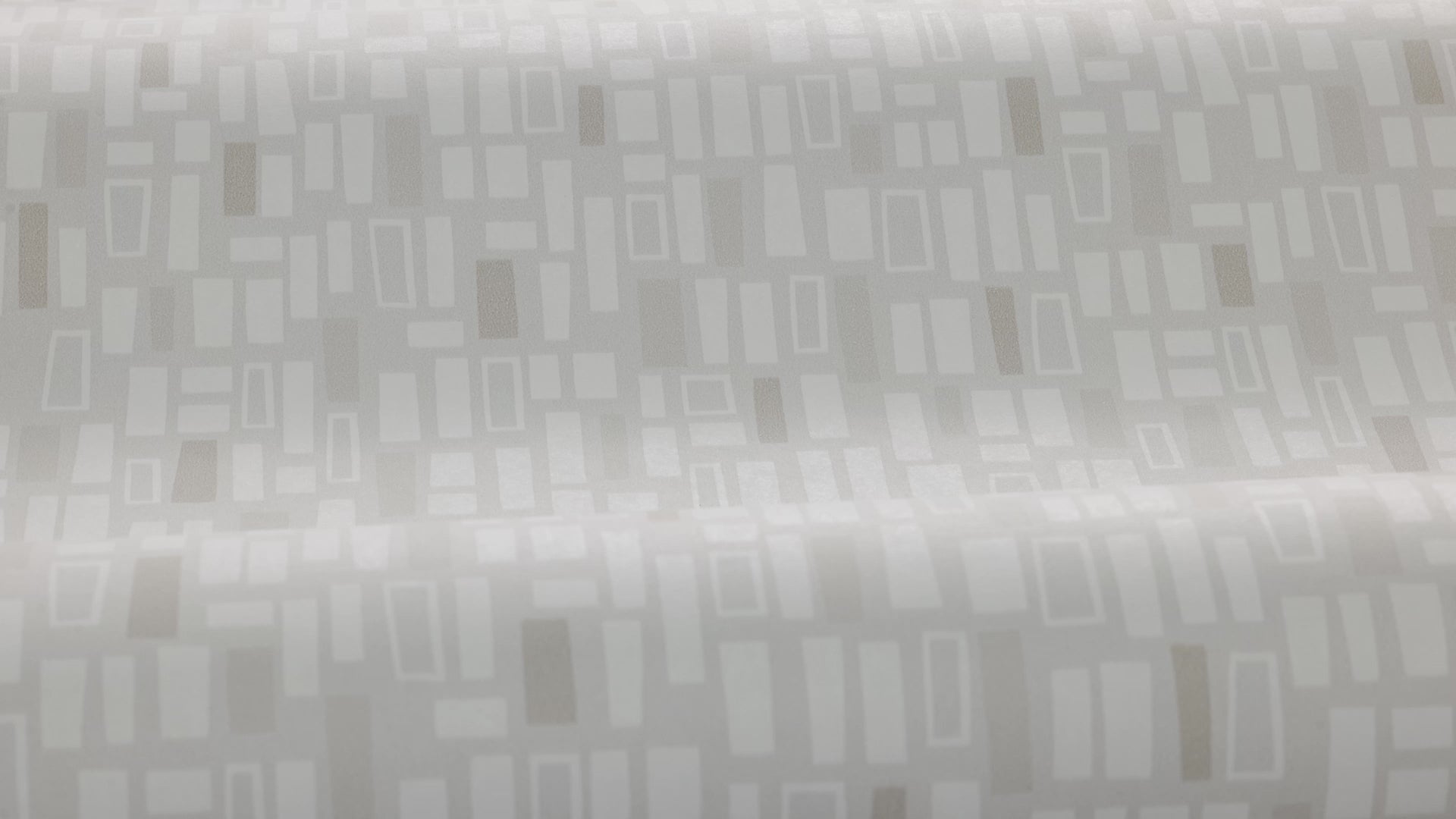 Non-woven paper wallpaper with geometric pattern ELVIS gray-green with white