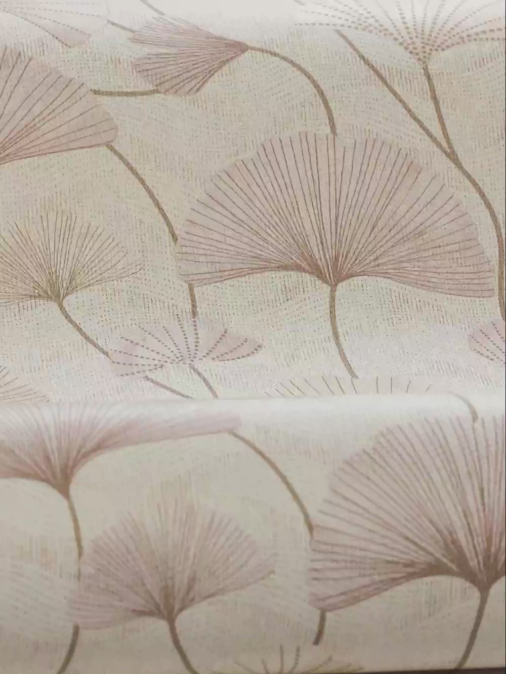 Strukturierte Tapete mit Pflanzenmotiv SOPHIA beige-rosa