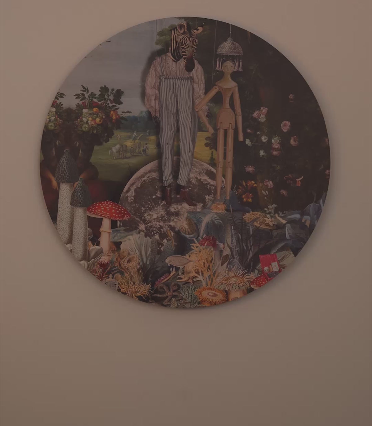 DOTS LIGHTING Wall Lamp - PUPPETS Dark Green with Blue