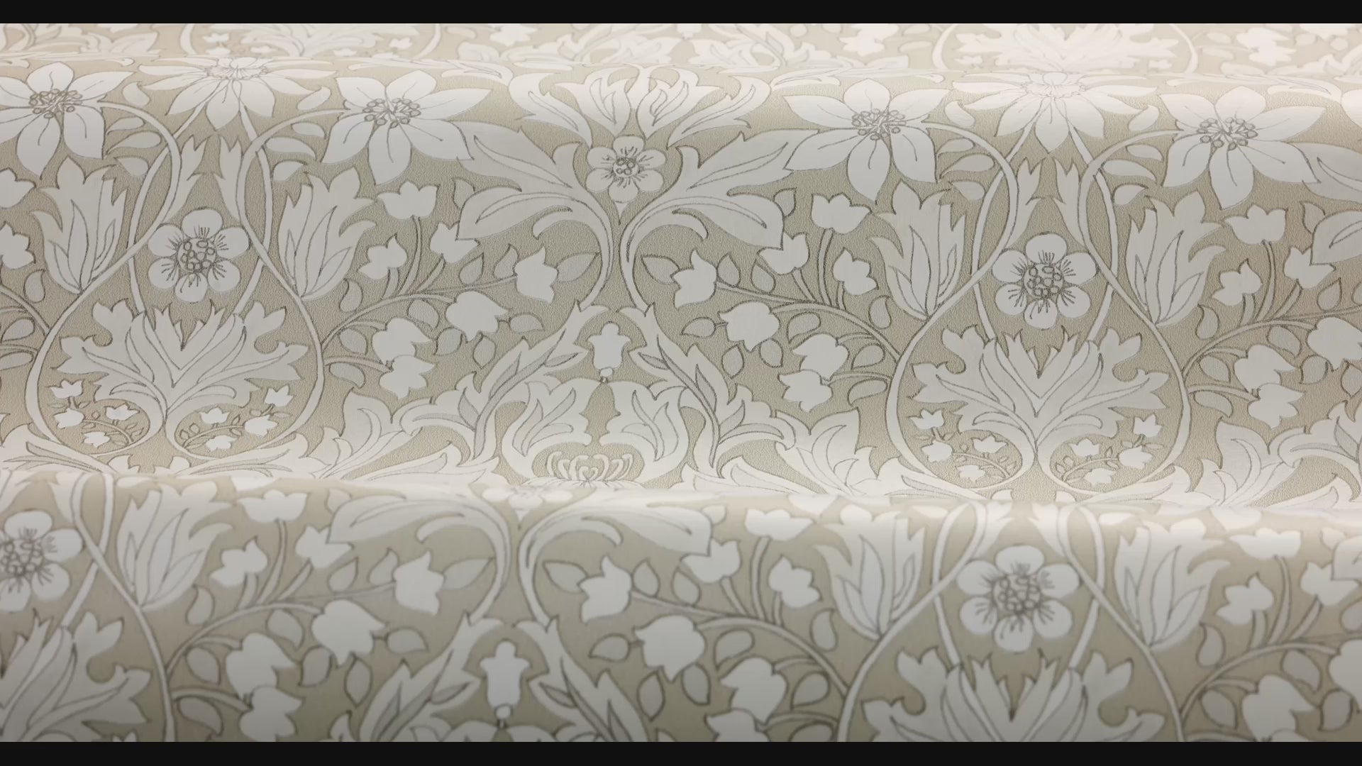 Tapete mit Pflanzenmotiv BLOMSTERFRÖJD beige mit Weiß