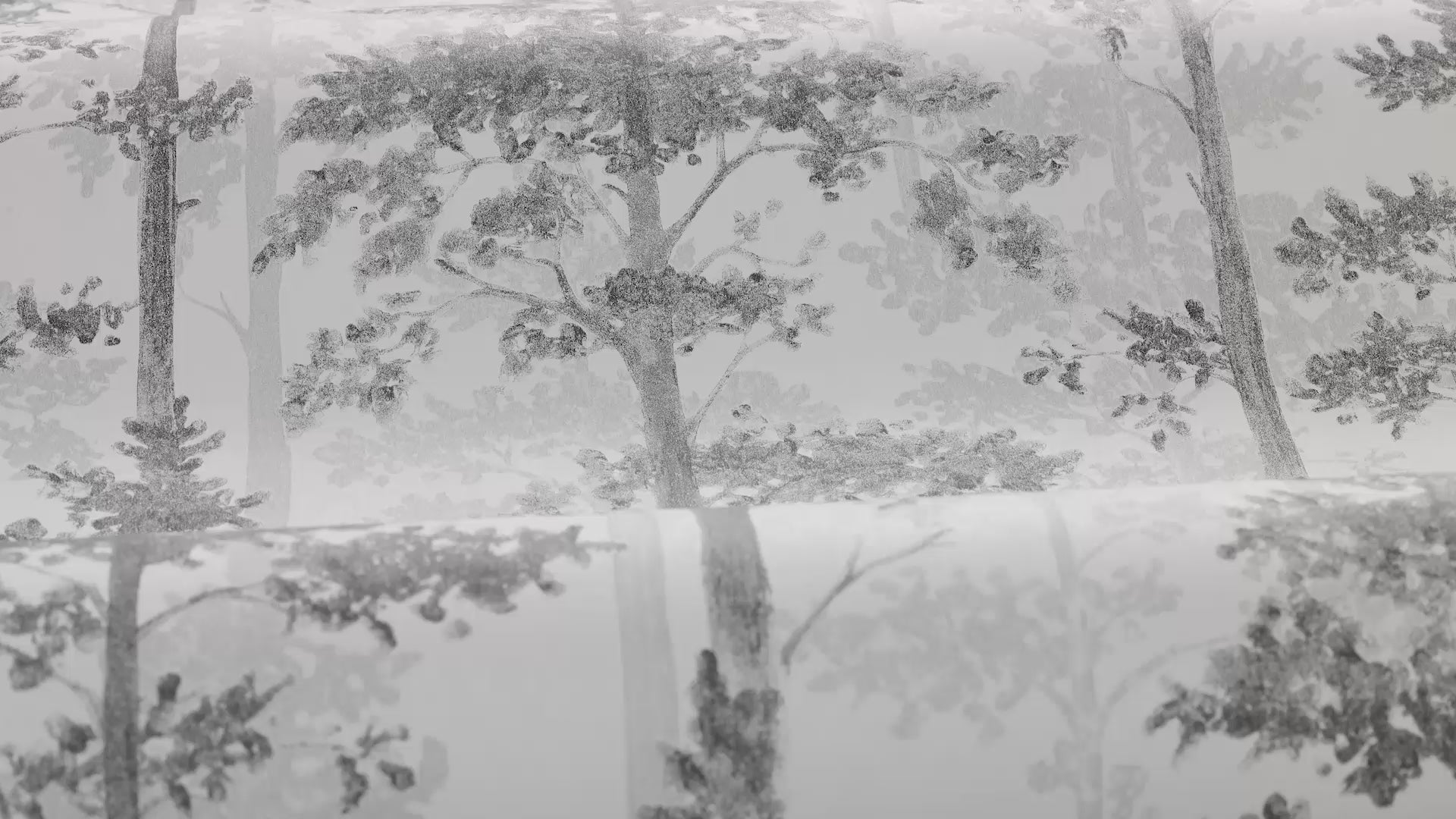 Vlies-Tapete mit pflanzlichem Muster RONJA grau mit Weiß