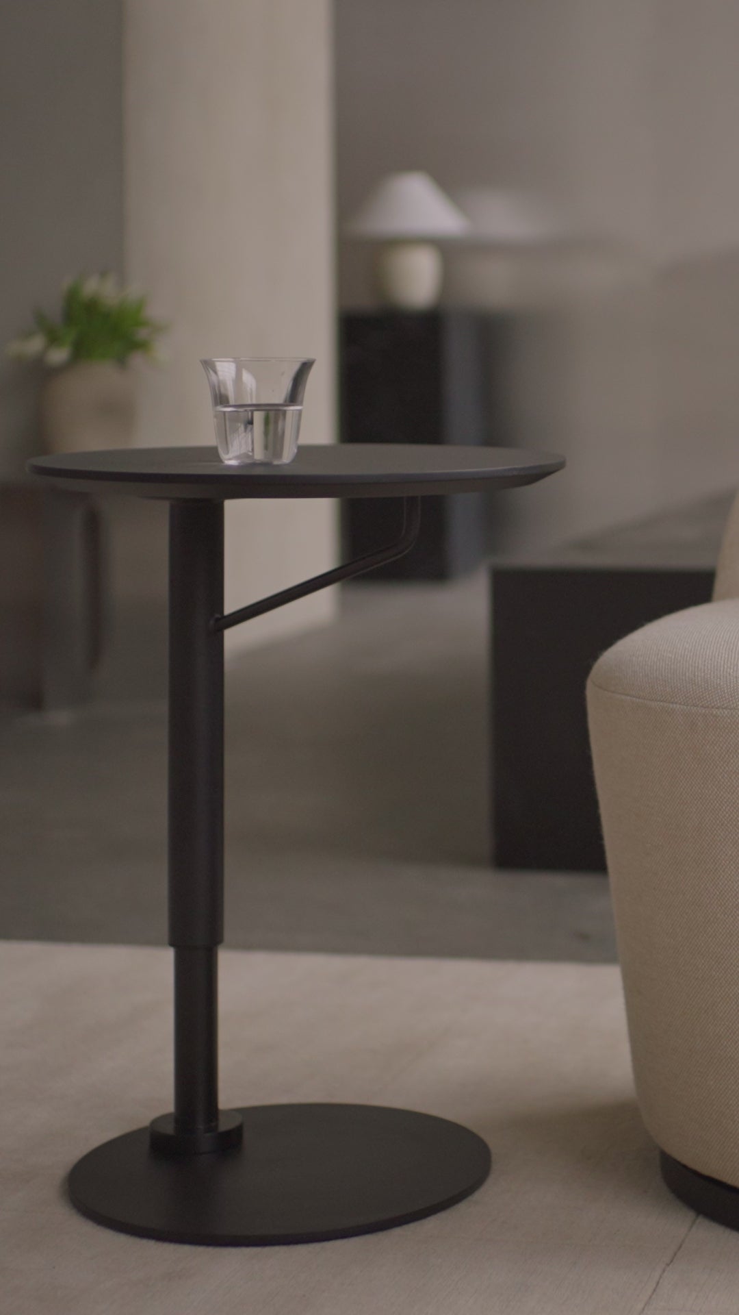 Adjustable Side Table BRANCH Black