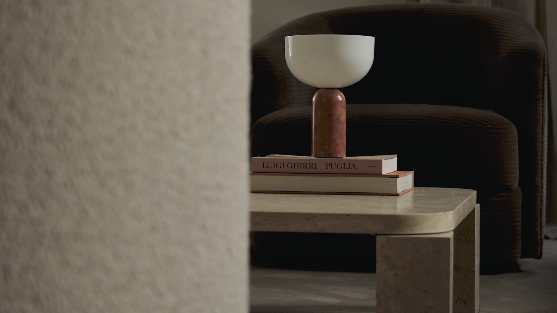 Tragbare Lampe KIZU Ziegel Marmor