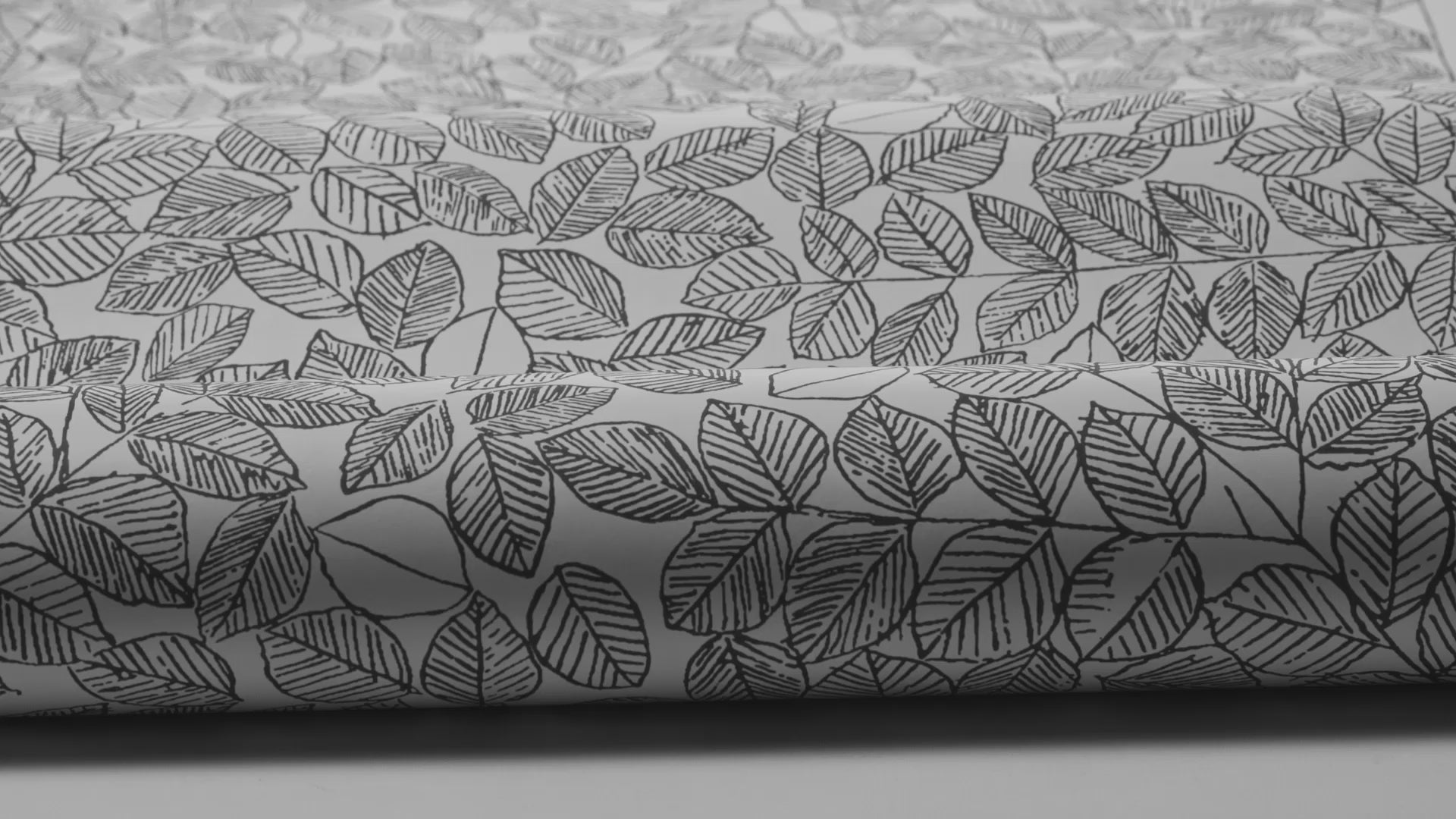 Tapete mit pflanzlichem Blattmuster ROMANS grau