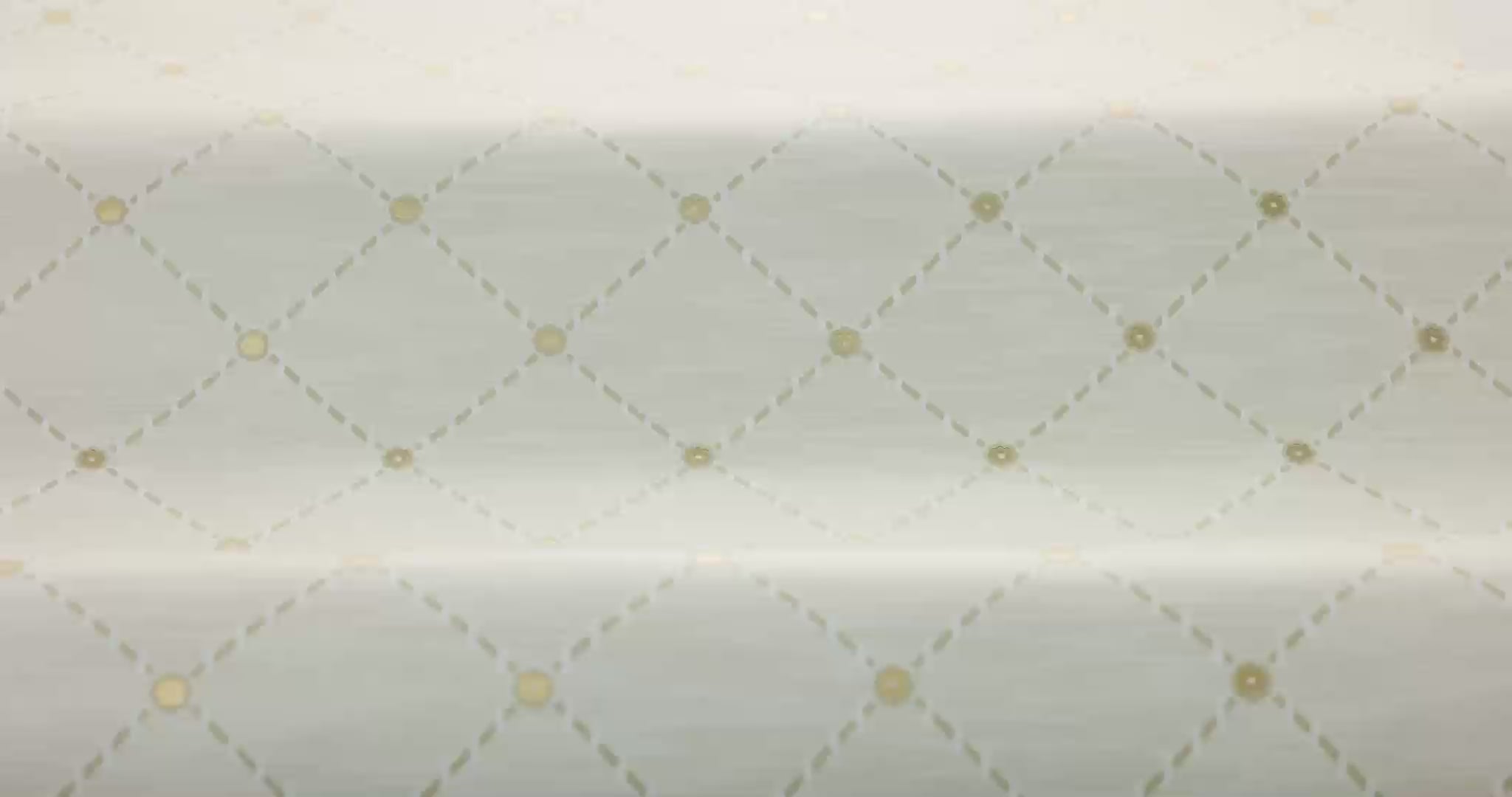 Tapete mit geometrischem Muster GOLDEN TRELLIS cremefarben mit Gold