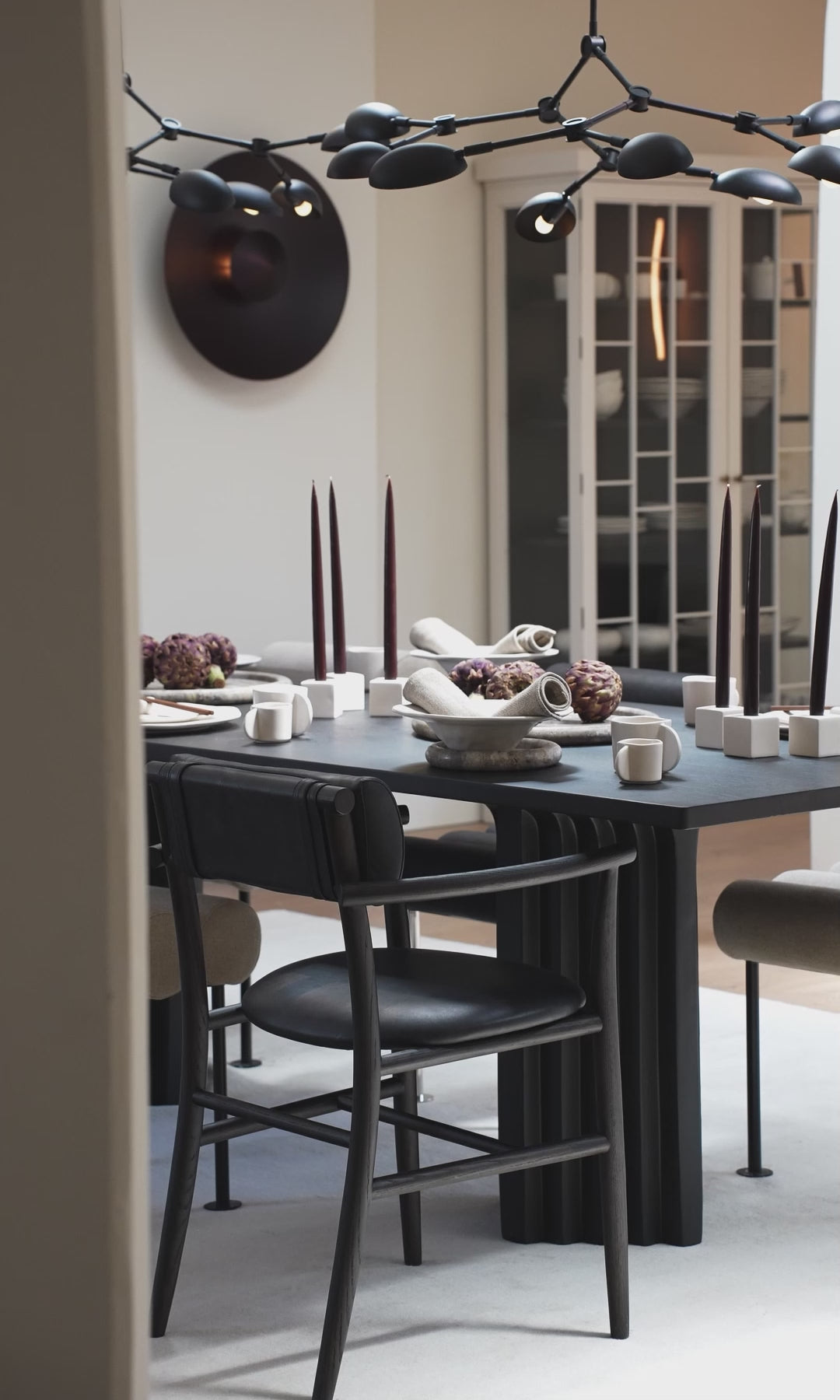 Dining table ARC black oak