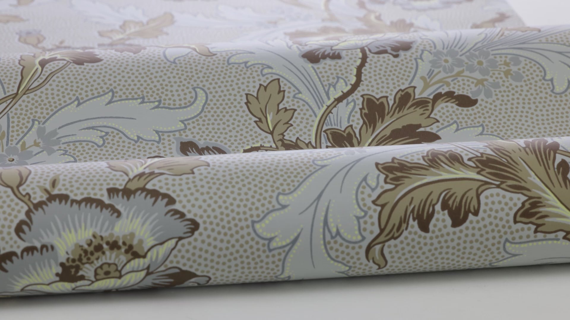 Vlies-Tapete mit pflanzlichem Muster GÖTEBORG in Blau und Beige