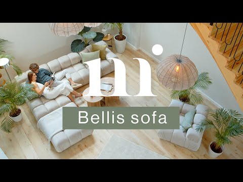 BELLIS Bett mit Bettkasten in braunem Boucle
