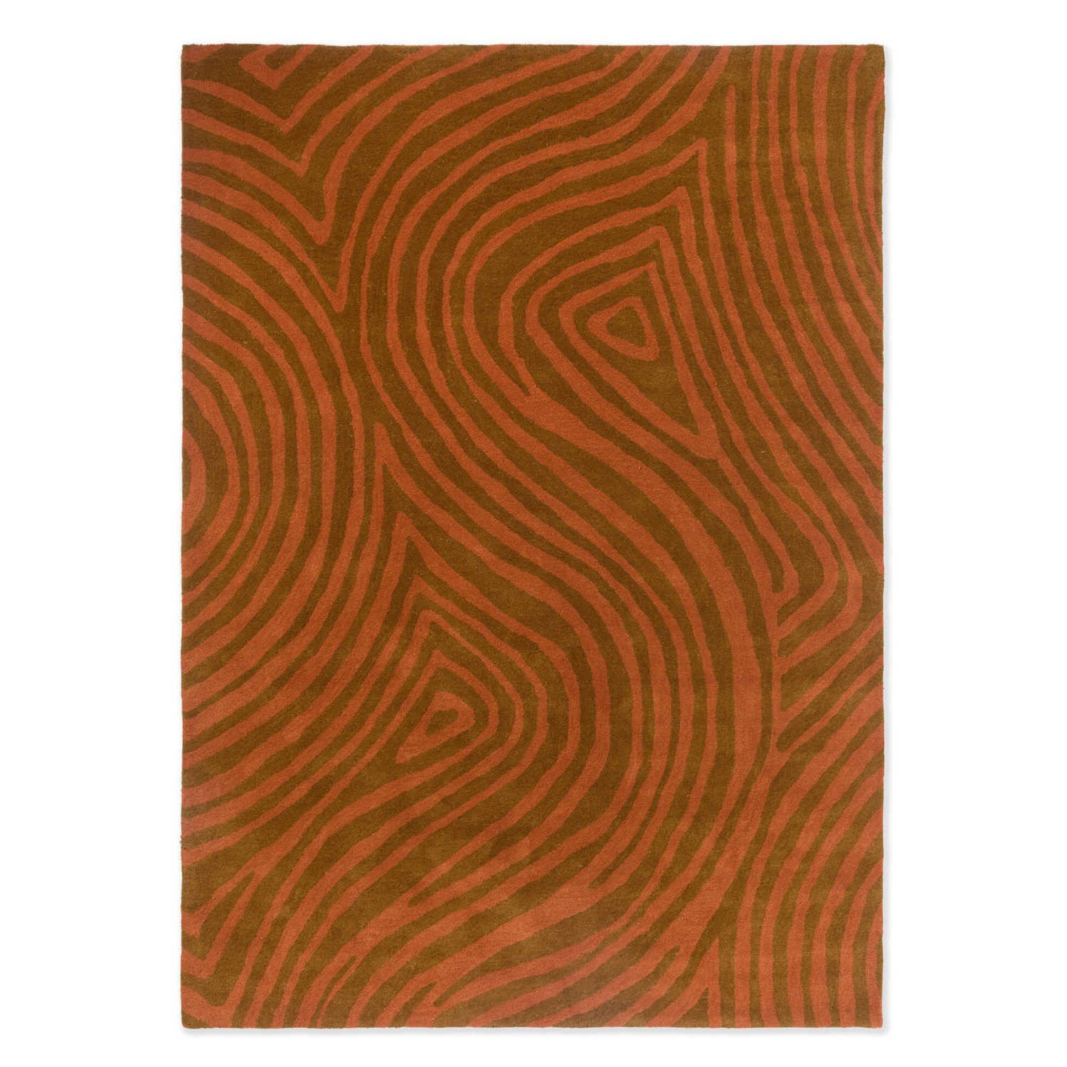 Orange-brown decor rug