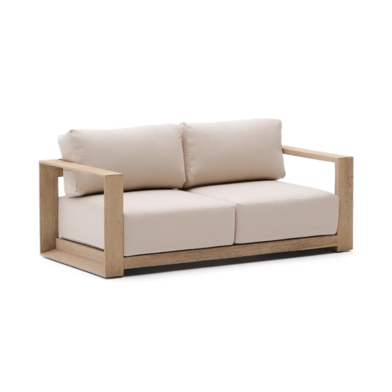 External sofa Ambra Ambra Akacja Wood with a creamy seat