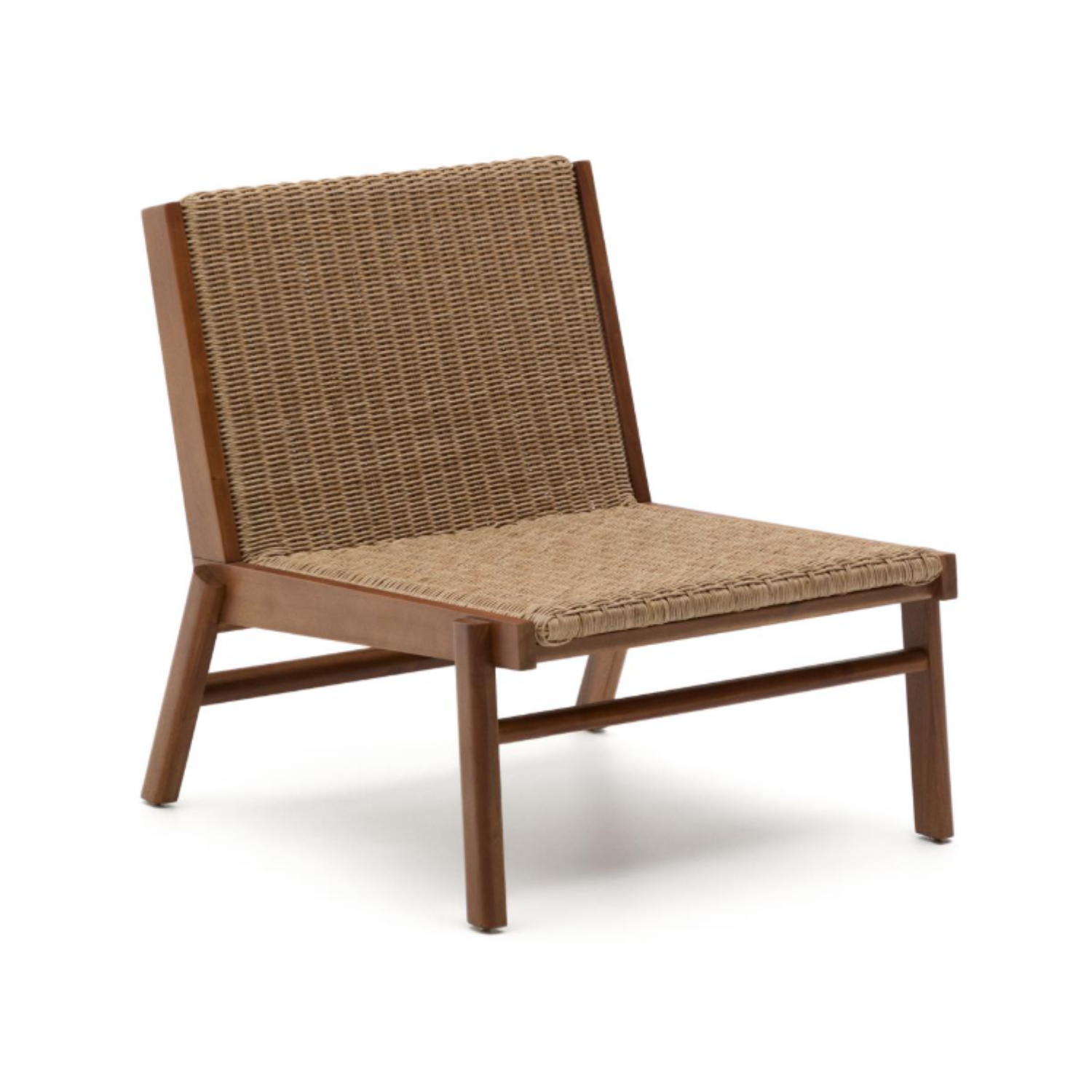 Outer armchair Itani acacia wood with rattan seat