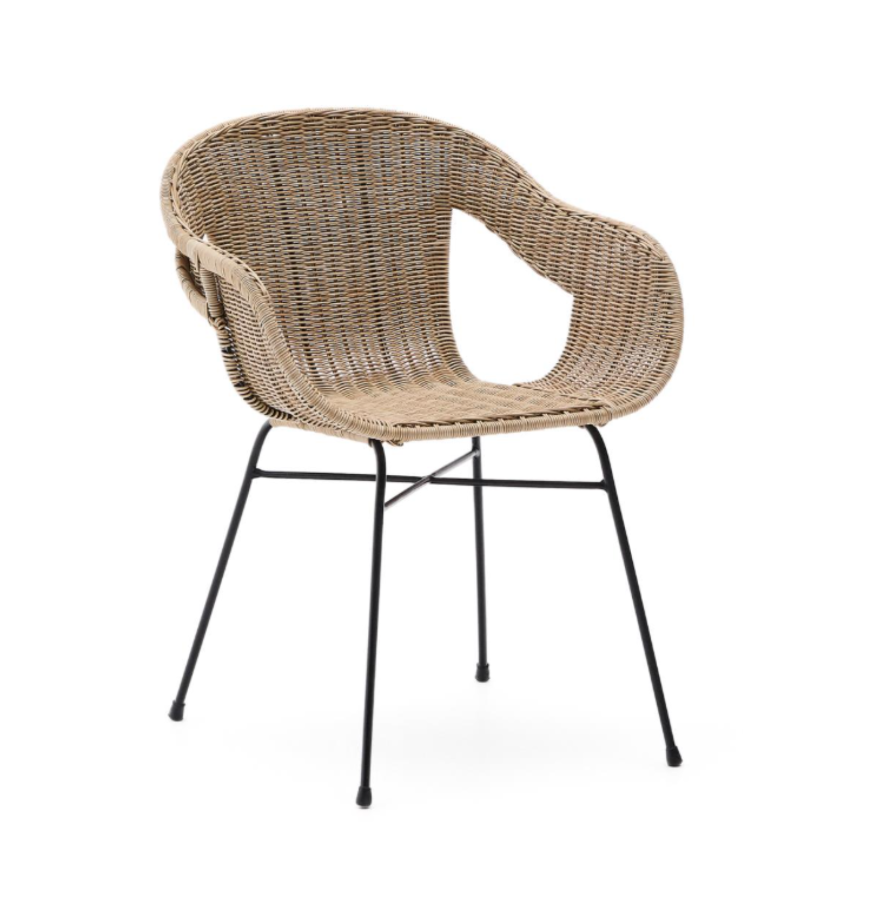 External chair Eltiera Rattan synthetic with a steel base