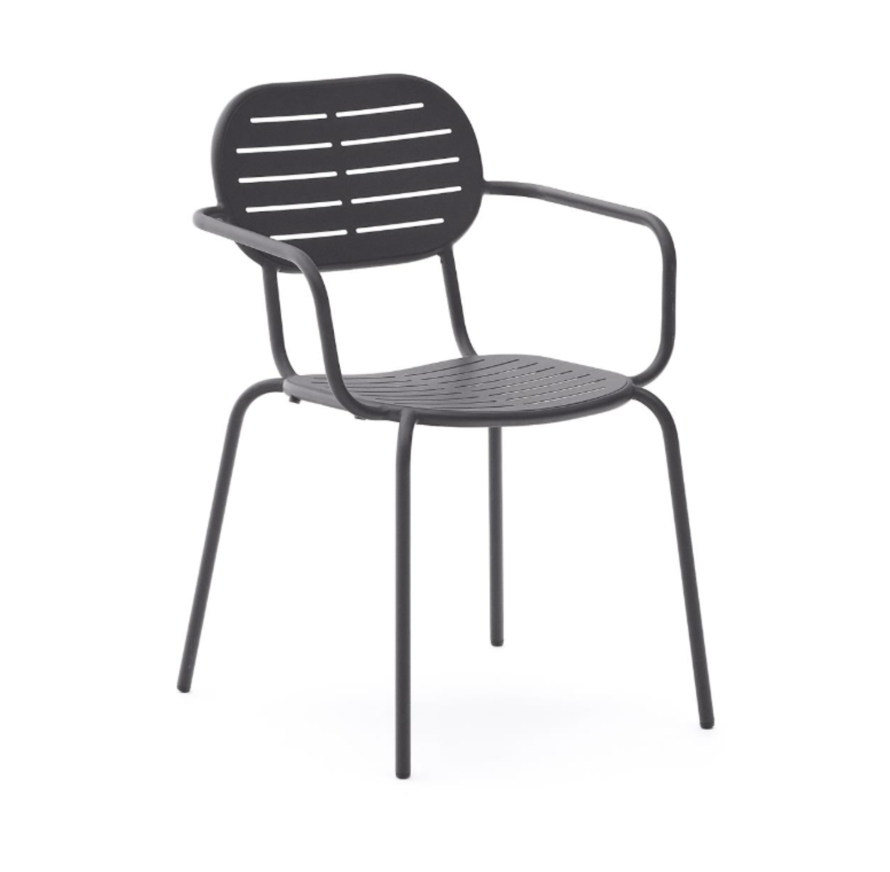 Garden chair with armrests Brai Graphite Stal [Julia]