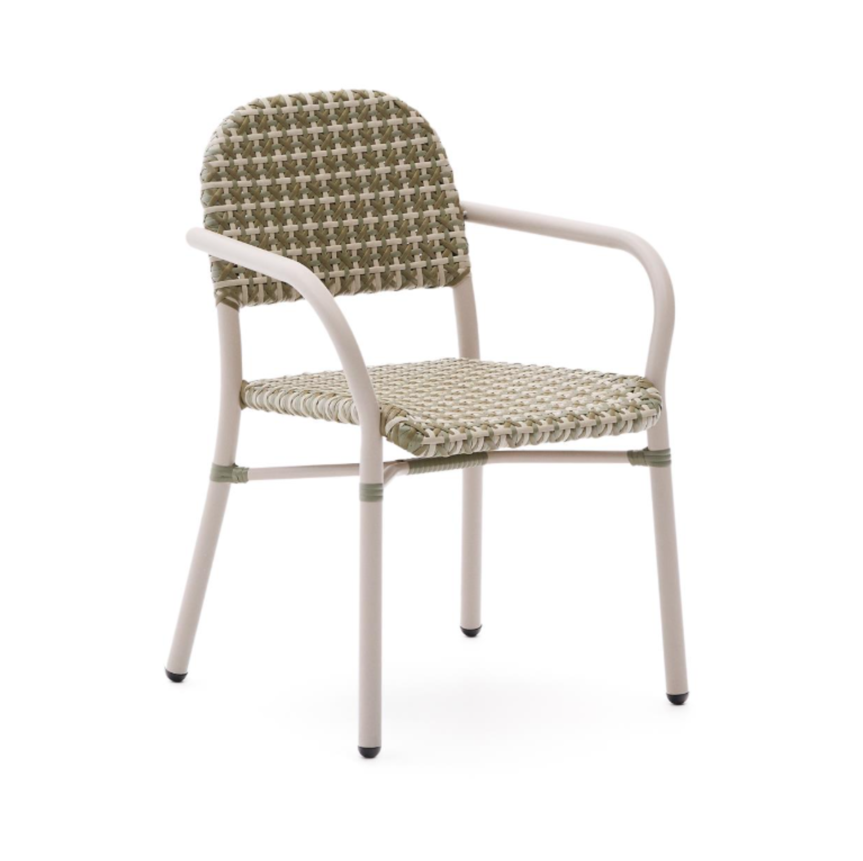 Tuccia Rattan Gardenstuhl mit einer Aluminiumbasis
