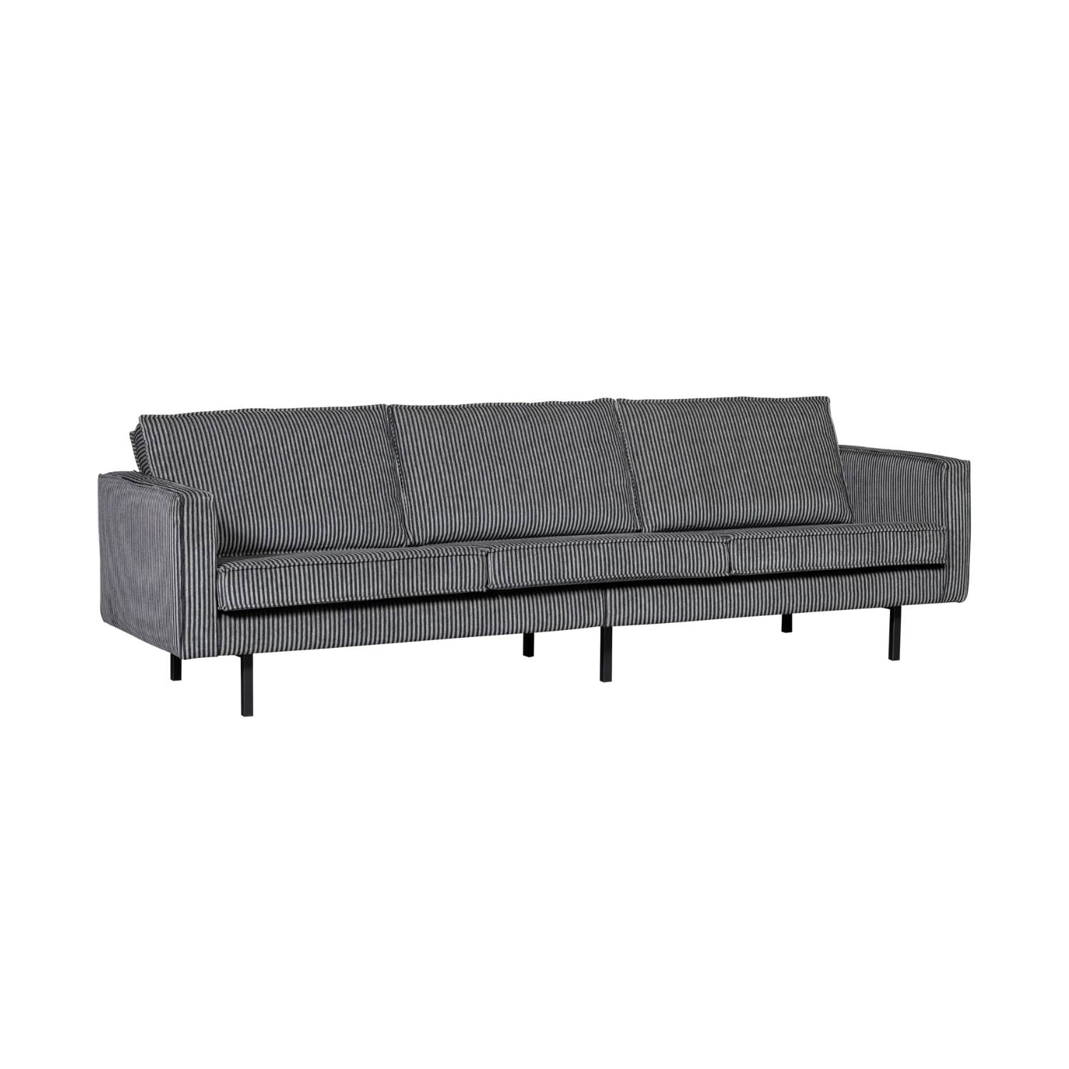 Rodeo 3 Seater Stripe Black/Gray