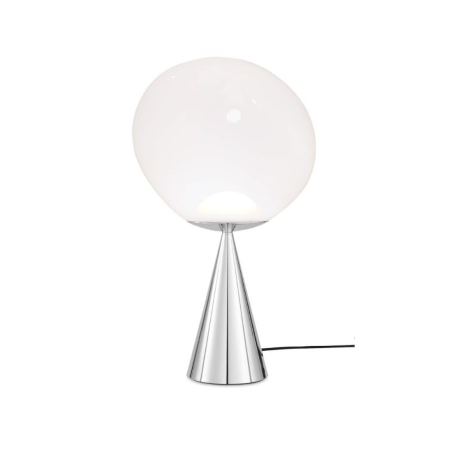 Melt table lamp iridescent with a silver base