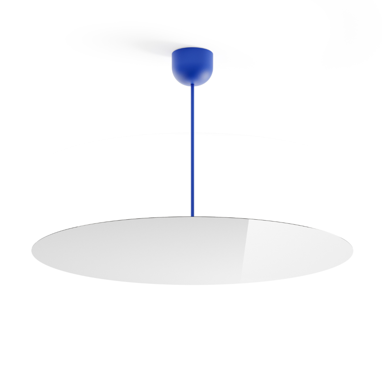 Millimetro Blue Hanging Lamp mit einem Spiegeleffekt