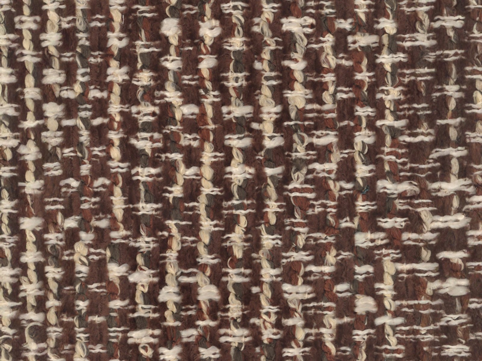 Rechteckiger Hocker GEORGIA braunes Chenille