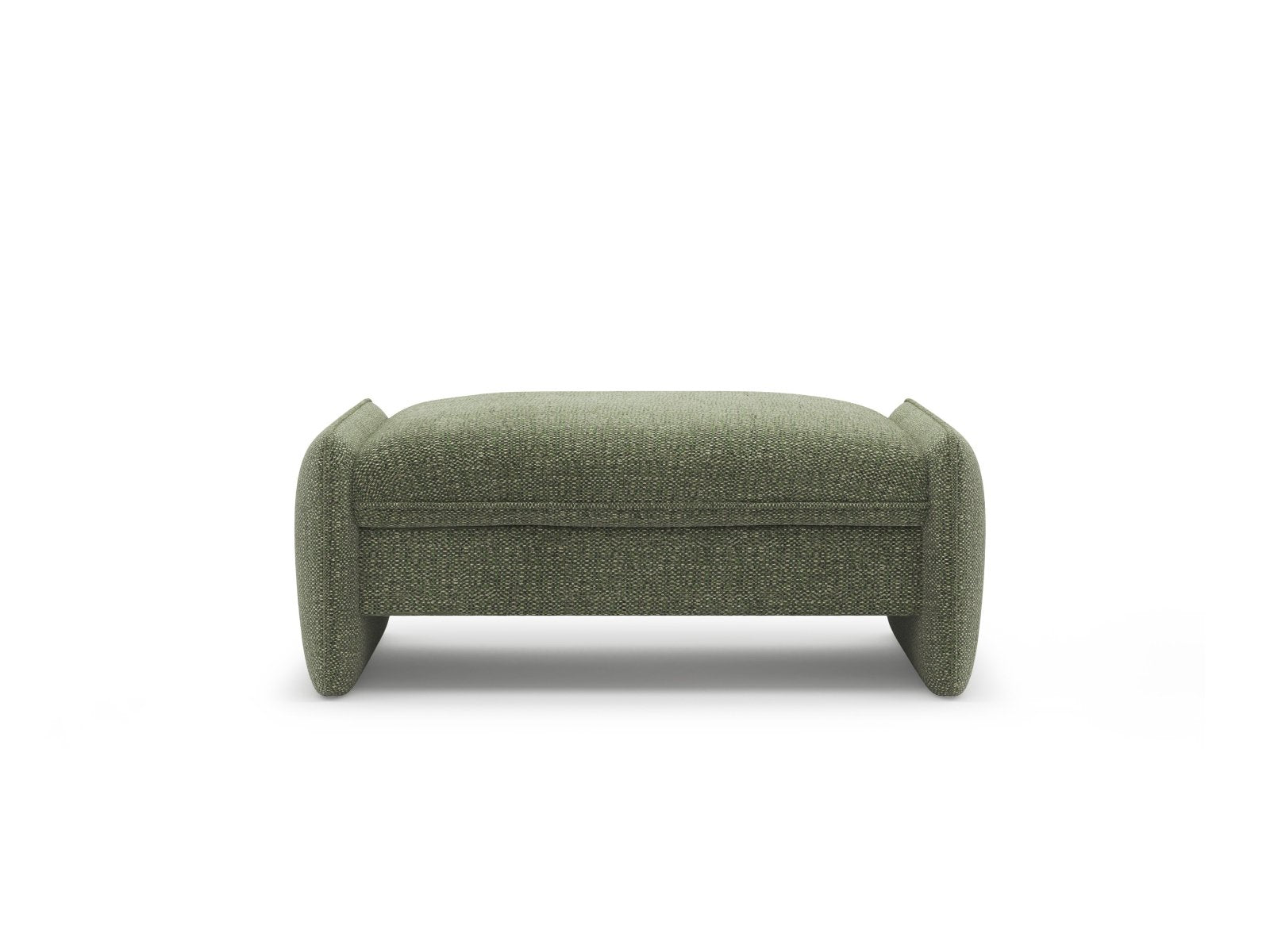 Rectangular Pouf GEORGIA Green Chenille