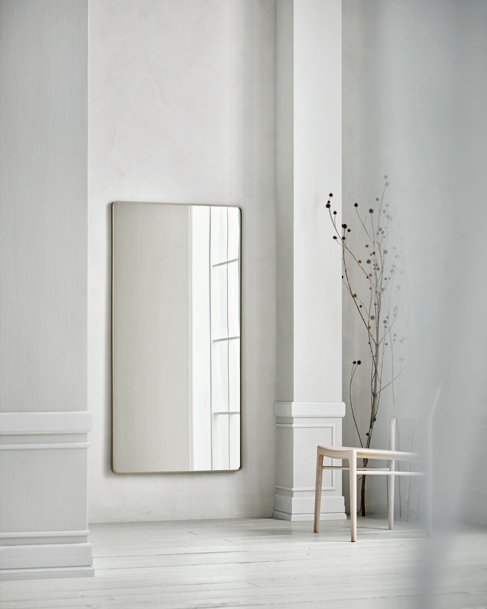 RIPPLE rectangular mirror with a gray frame