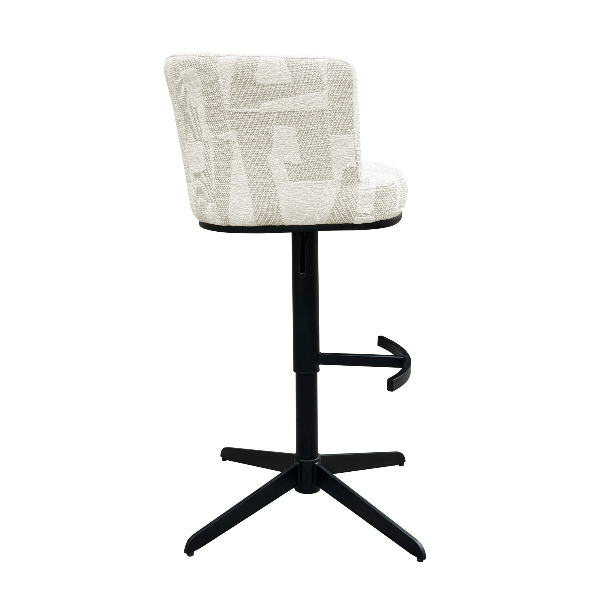 Cheyenne beige bar chair with a black base