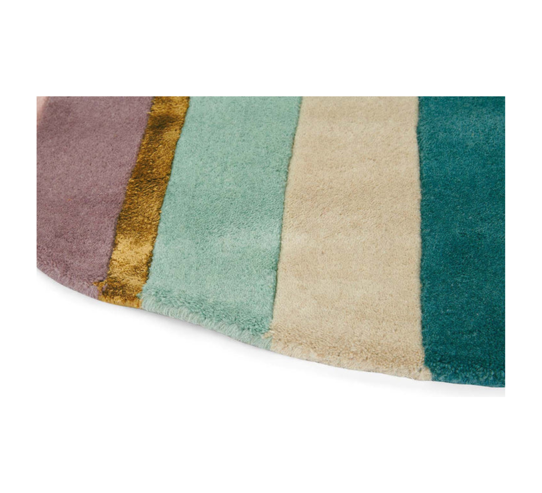 Runder Teppich SAHARA ROUND lila-türkis