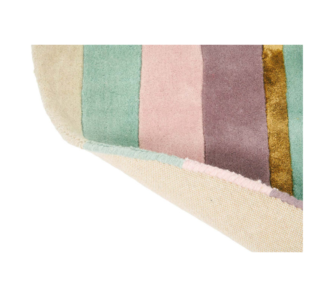 Runder Teppich SAHARA ROUND lila-türkis