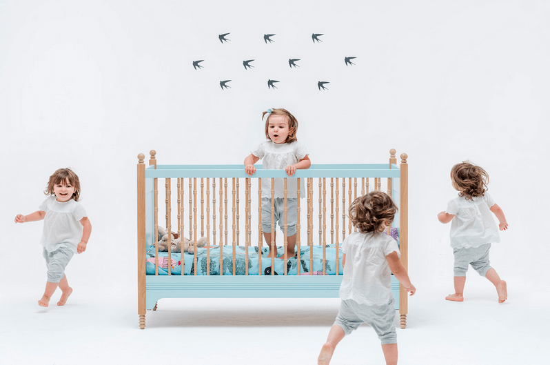 SOFIA baby crib blue