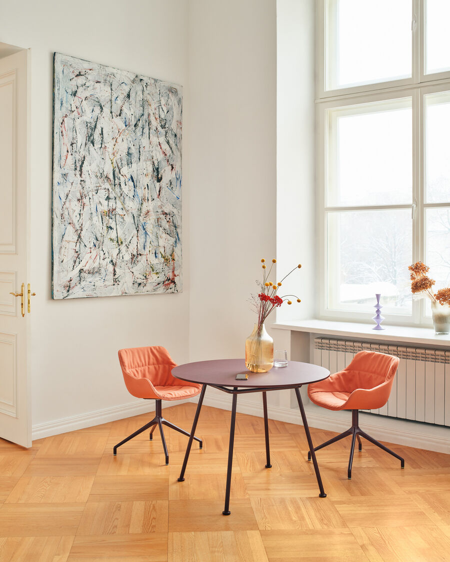 Krzesło obrotowe BALTIC SOFT DUO z aluminiową podstawą - kolor do wyboru [Milena] MDD    Eye on Design