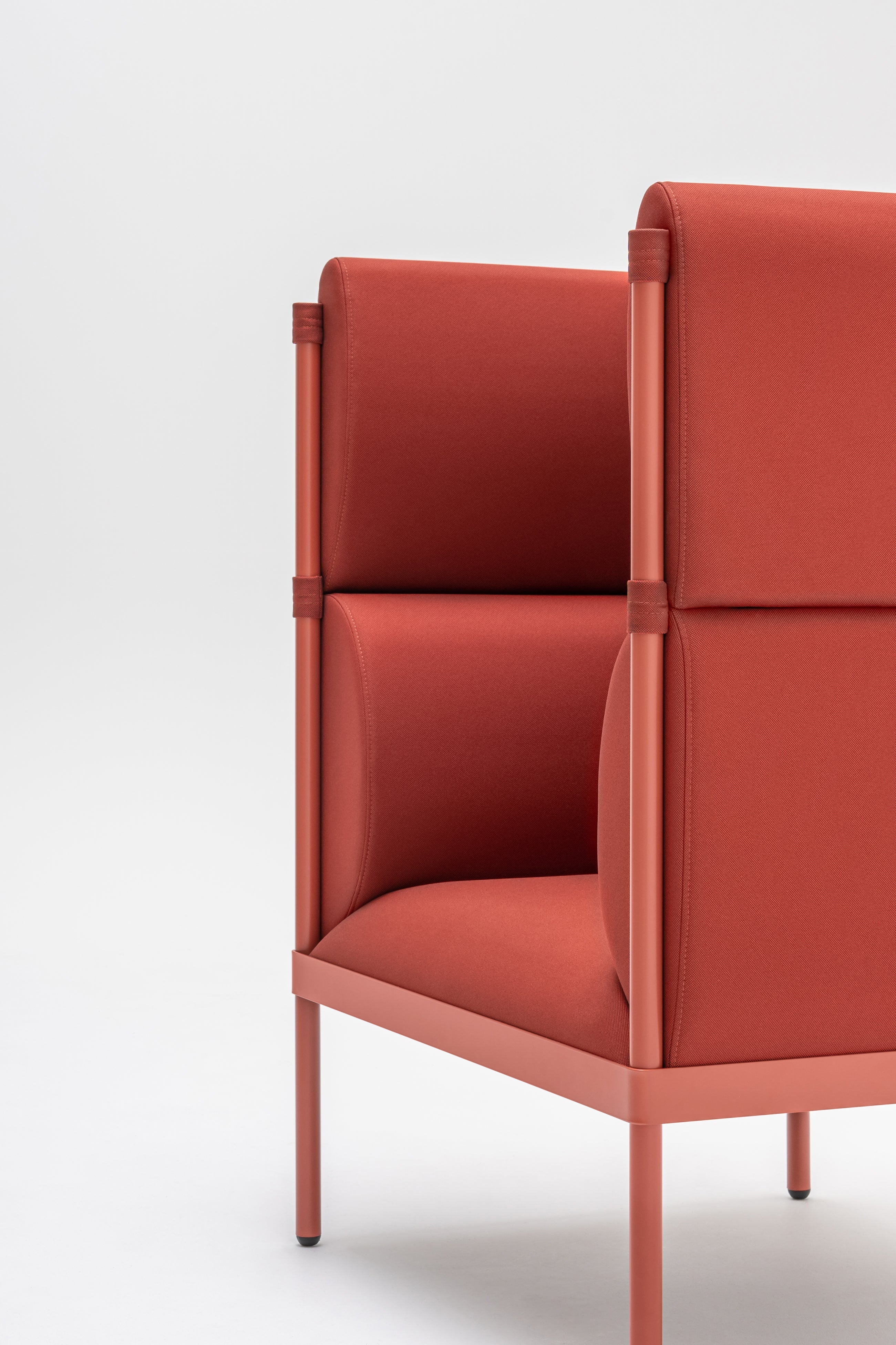 High armchair upholstered stilt