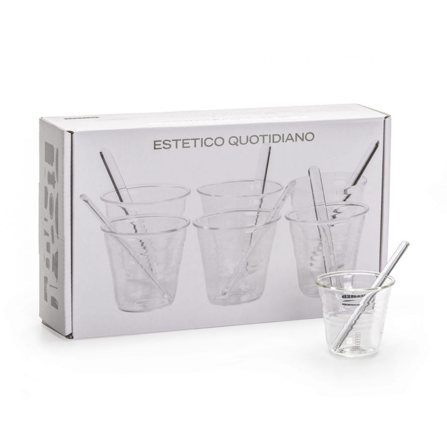 Set of cups aesthetics quotidiano glass